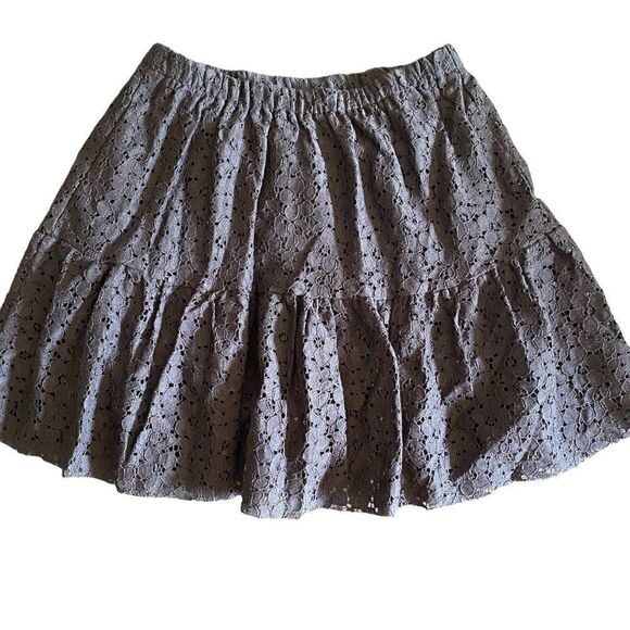 Flamingo NEW black lace elastic band lined size 12-14 Sophia skirt - Picture 1 of 5